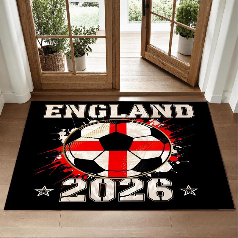 England national football team Design Crystal Velvet Rug Soft Decorative Mat for Bedroom Entrance