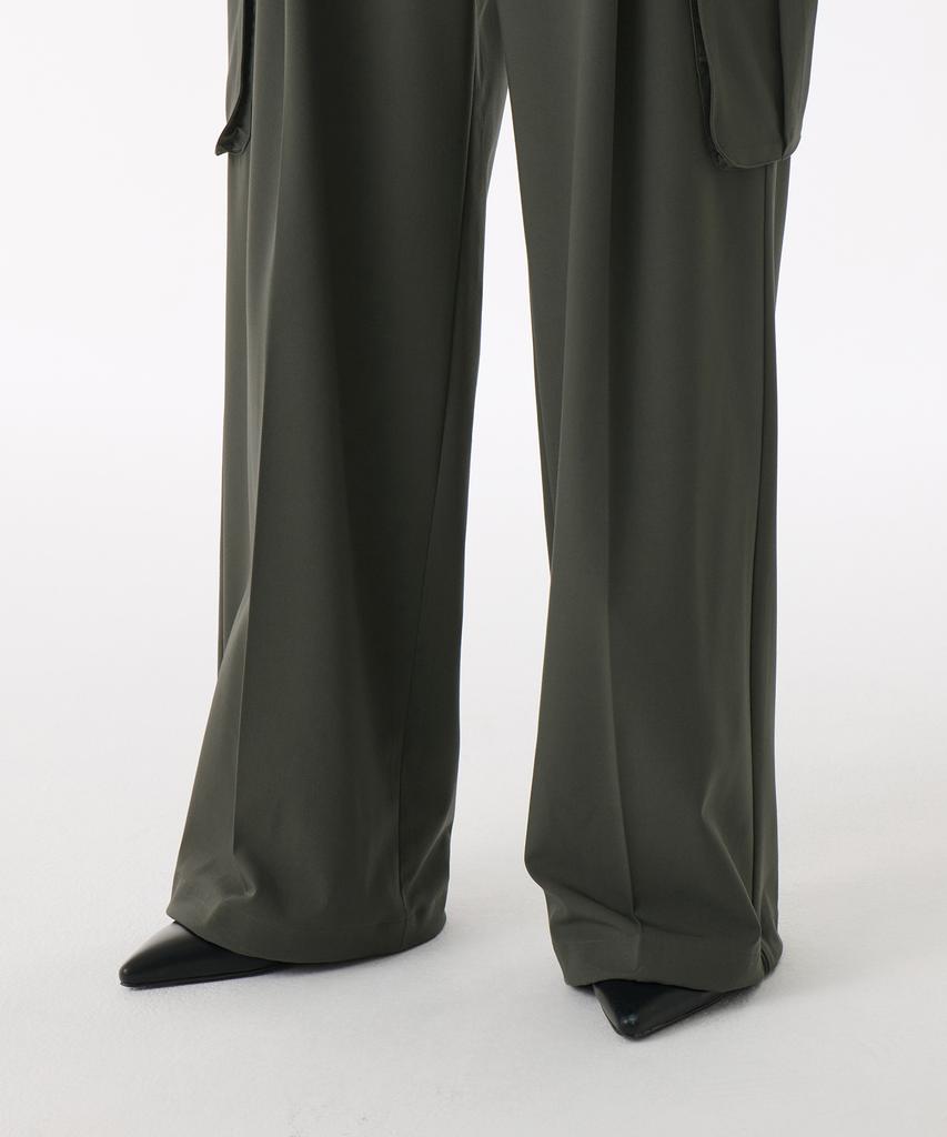 MUSINSA STANDARD WOMAN Women'S Parachute Cargo Slacks [Dusty Khaki]