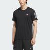 adidas Футболка с коротким рукавом Own The Run Climacool Cooler для бега, быстросохнущая, с круглым вырезом, мужская, топы, черная/темно-серебристо-серая, JY6982