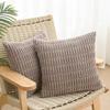 2 pieces/set Cozy Soft Corduroy Pillowcase Velvet Texture Reversible Sided Throw Pillow Striped Design Cushion Cover Sofa Decor