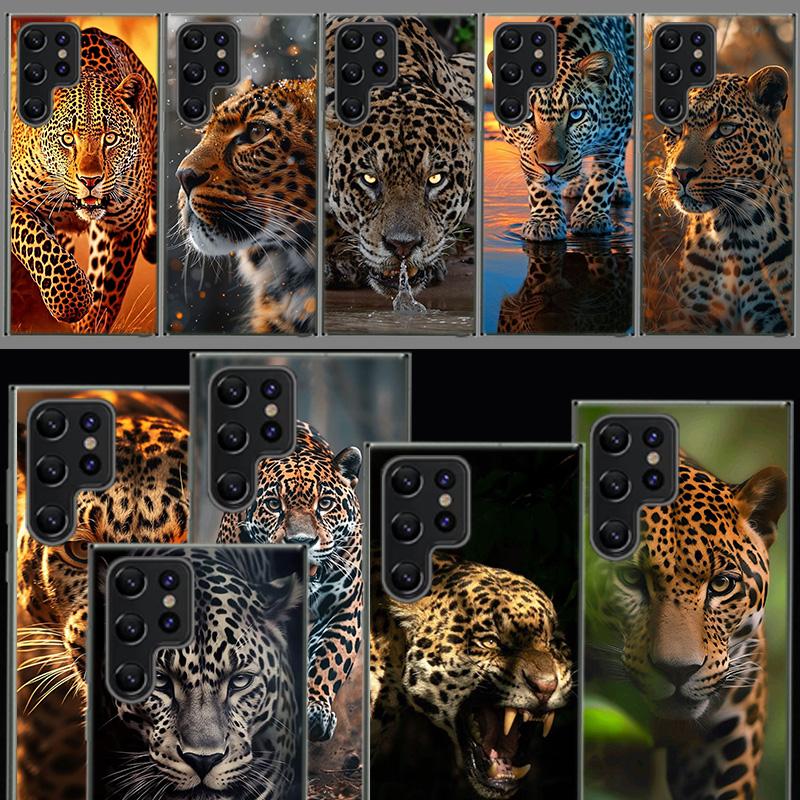 Majestic leopard Capa Phone Case For Samsung S26 Ultra S25 Edge Galaxy S23 S21 S20 S24 FE S22 S10 Plus Cover Clear TPU Shell Coq