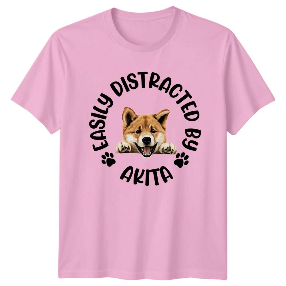 Easily Distracted By Akita Dogs Unisexs TShirt Unisexs Tee Graphic Unisex Top