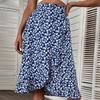 YYFS Women's Vintage Floral Print Casual Summer Spring High Waist Skirts