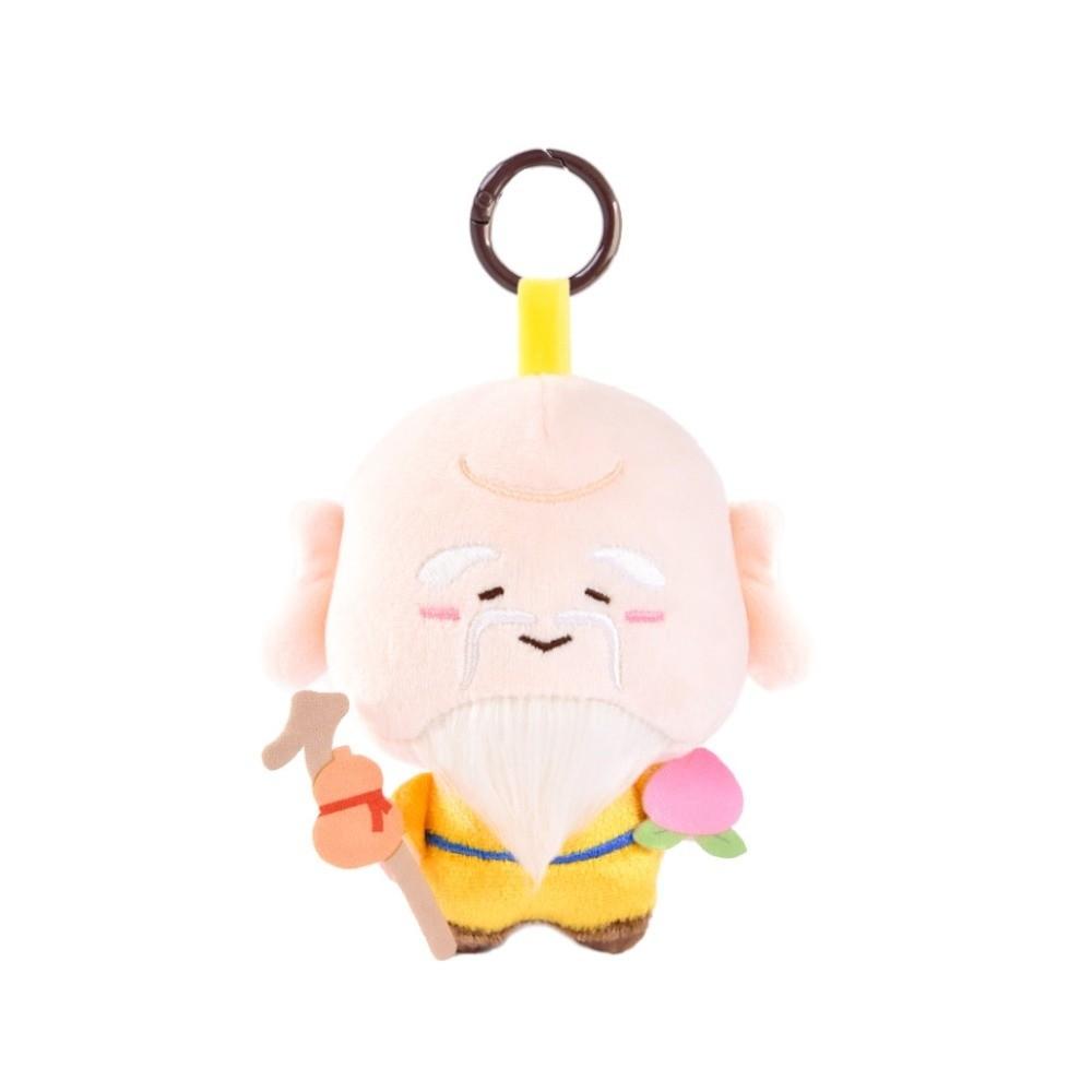 Moon Lord Chinese God Pendant Yuchi Gong Plush God of Longevity Pendant Car Key Pendant