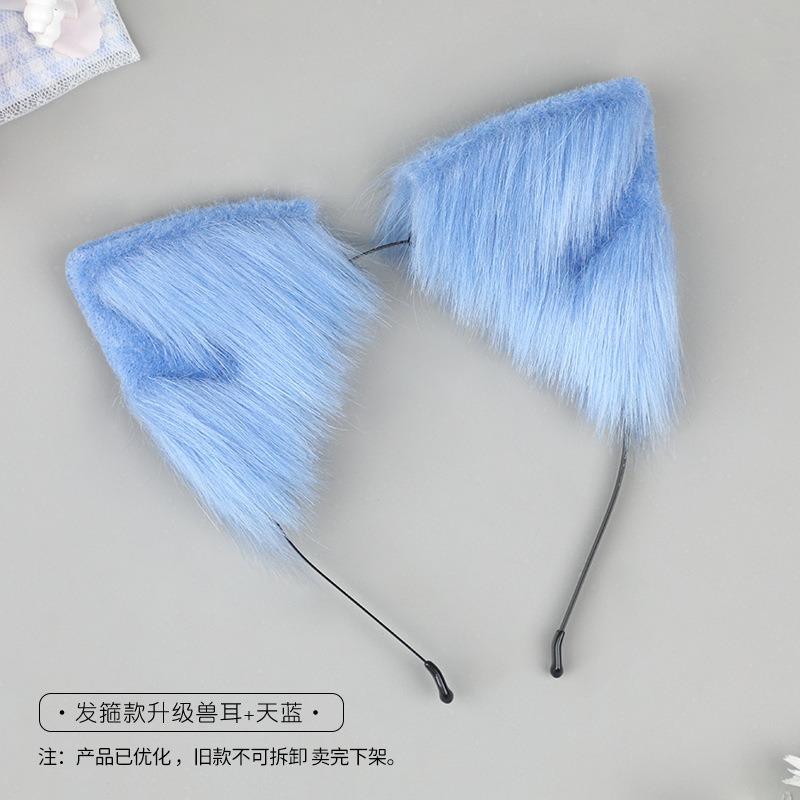 Handmade cute plush animal cat ear headgear fox ear party headband simulation animal ear hair accessories