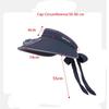 Anti-UV Outdoor Sun Hat with USB Charging Fan Beach Sunshade Hat Summer Empty Top Hat