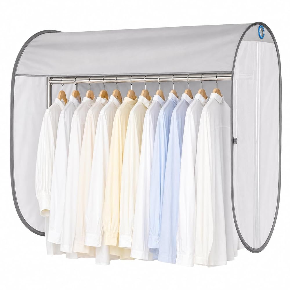 UBXRIN Balcony Laundry Cover, 160cm Wide, 420D Thick, Rainproof Cover, Clothesline Cover, Privacy