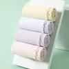 FENTENG Women's 4-Pack 10A Antibacterial Pure Cotton Mid-Waist Briefs