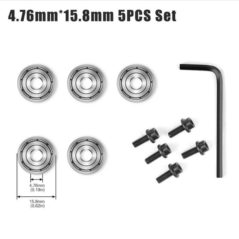 Шариковые подшипники для фрезерной фрезы, направляющие, набор ключей для подшипников, комплект принадлежностей 4,76 мм, 6,35 мм, 12,7 мм