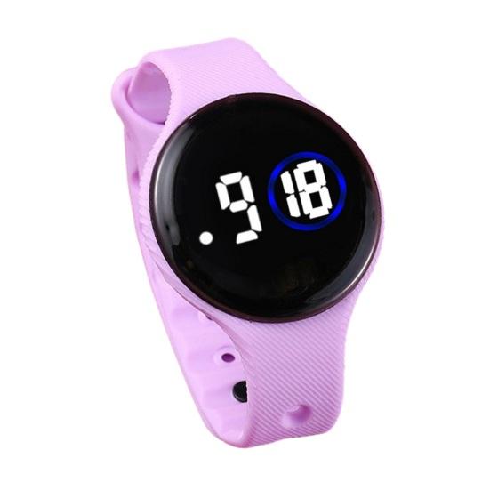 Детские светодиодные цифровые часы с круглым циферблатом, водонепроницаемые часы для плавания, регулируемый силиконовый ремешок, точное время, четкий дисплей, детские студенческие наручные часы