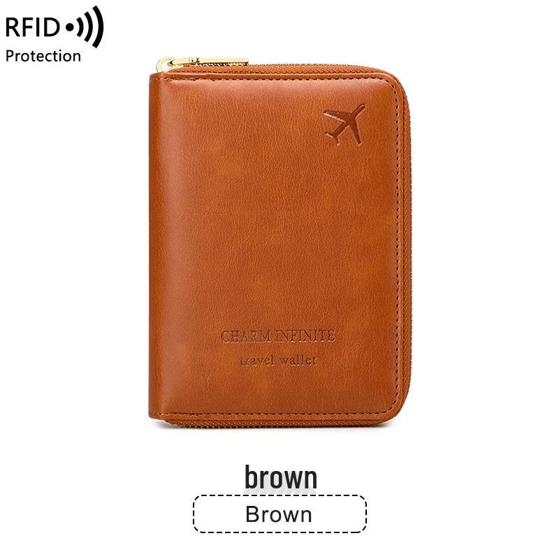 Многофункциональная дорожная сумка для документов и держатель для паспорта с RFID-защитой от кражи