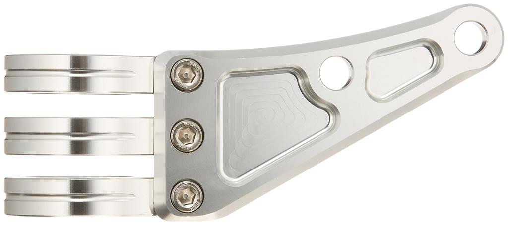 POSH FAITH Мотоциклетные принадлежности Фрезерованный Длинный Кронштейн Фары Тип 3-х Кольцевых Зажимов Диаметр Вилки 35 мм Серебристый 010048-33