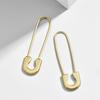 1 Pair Women Earrings Hollow Out Pin Shape Polished Electroplating Metal Lightweight Daily Life Festivals Parties Dates Ear Jewelry