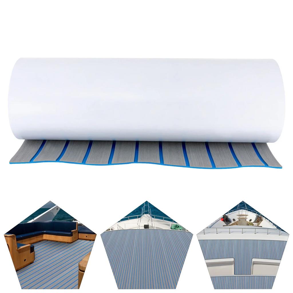 Non-Slip Self-Adhesive Flooring Material Boat Flooring EVA Foam Decking Sheet Faux Teak Marine Mat Marine Carpet Cooler Tops