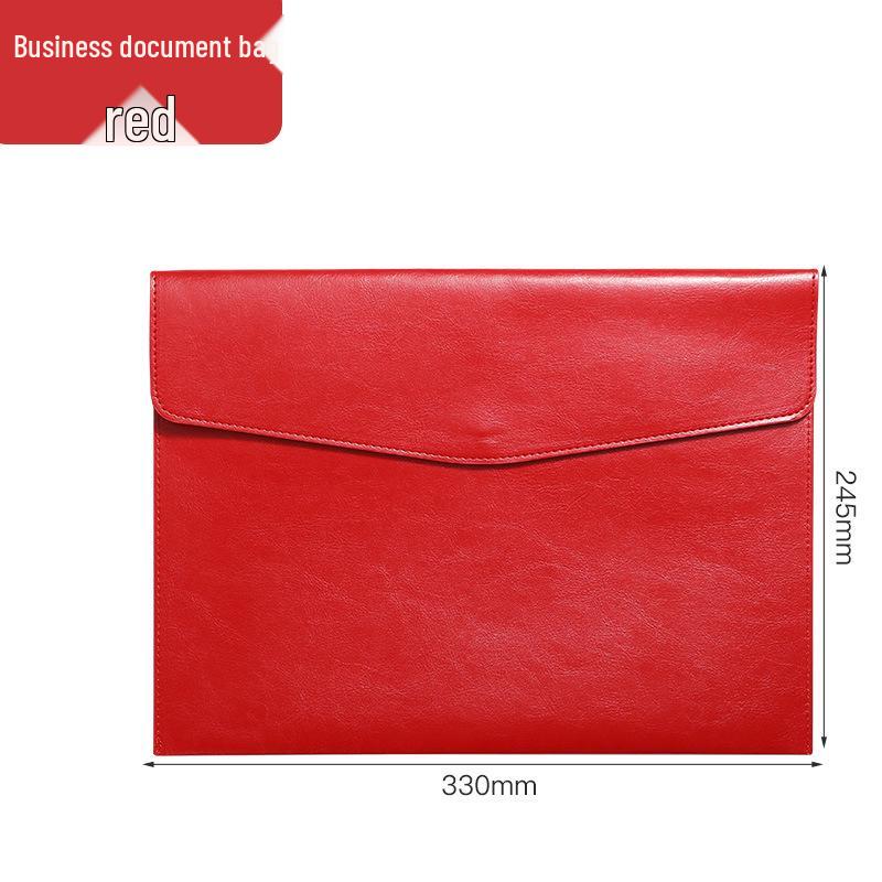 Business A4 PU File Bag - Simple Contract & Meeting Material Storage Envelope