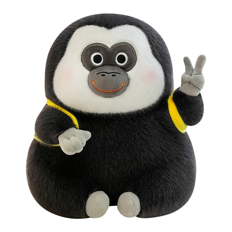 Internet celebrity white-faced monk monkey plush doll banana backpack white-faced monkey holding lotus doll birthday gift