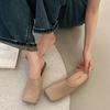 2025 Foreign Trade Tail Goods Women's Shoes Retro Washed Old Half-tray Flat-soled Ballet Shoes Flat-heeled Cool Slippers Outer Wear
