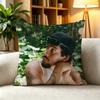 BBad Bunny Reggaeton Rapper  Square DoubleSided printed Pillow Case Bedroom Bedside Pillow Sofa Cushion Cover