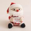 Cute Crochet Positive Energy Santa Dolls,Table Decoration with Card,Pocket Handmade Knitted Dolls Christmas Gift Home Decoration