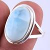 Natural Republic Larimar Gemstone Handmade 925 Sterling Silver Ring S.7.5" H7k50