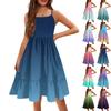 Children Condole Girls Summer Sleeveless Cute Princess Printing Gradient Leisure Dresses