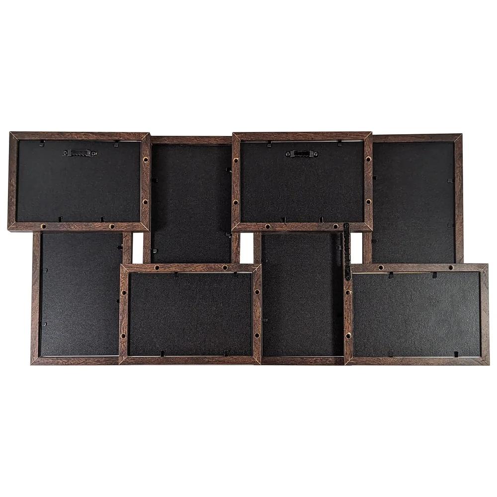 8 Opening Gallery Collage Frame 4x6 Photos Durable Wall Mount Picture Frame with Hangers Perfect Home and Office Decoration