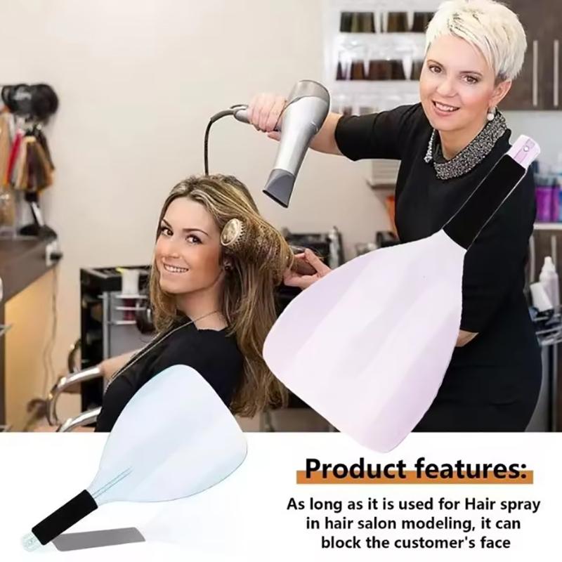 Парикмахерская пластиковая маска для лица, маска для стрижки волос, защитная маска для глаз с ручкой, маска-спрей для волос для домашнего парикмахерского салона