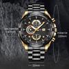 VA VA VOOM Fashion Brand Men Quartz Watch Chronograph Stainless Steel Business Quartz Clock Military Sport Waterproof Watch Man Relogio Masculino