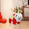 Костюм для питомца на Китайский Новый год Собака Кошка Наряд Очаровательный костюм Собаки Львиный танец С капюшоном Пальто для встреч Праздничный реквизит для фото