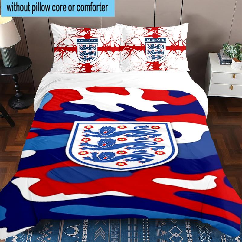 3PCS EnglCoat Of Arms Bedding Set,Including 1pc Duvet Cover And 2pcs Pillowcases Perfect for Bedroom, Dormitory, Fan Christmas gift