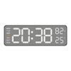 Danmukeji Digital Clock Alarm Clock Multifunctional of the Week Same Screen Display USB Powered Metallic String Surface LED Electronic Alarm Clock