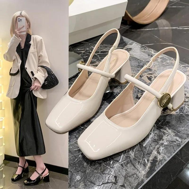 Женские сандалии на плоской подошве, летняя повседневная обувь 2024 года, новая мода, прогулочная пляжная обувь, тренд, женские туфли на высоком каблуке, сандалии mujer