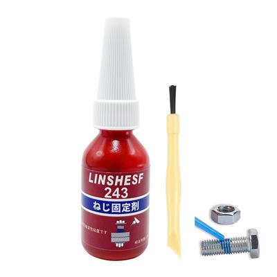 Linshesf Фиксатор резьбы 243 Средний Titebond Металл Анаэробный Фиксатор резьбы Металлическая фиксация Съемный при холоде и нагреве Флакон Средней прочности, 10 мл, Фиксатор резьбы,