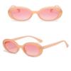 Jelly Color Streetwear UV400 Eyewear Shades Retro Oval Sunglasses Women's Sunglasses Small Frame