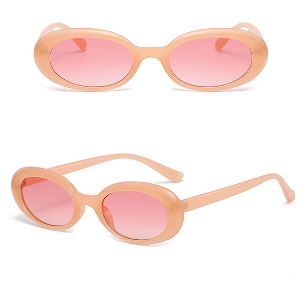 Jelly Color Streetwear UV400 Eyewear Shades Retro Oval Sunglasses Women's Sunglasses Small Frame