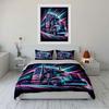 "Colorful American Truck Design" Bedding Duvet Cover Set Duvet Cover Pillowcases (1 * Duvet Cover 2 * Pillowcases, without duvet insert)