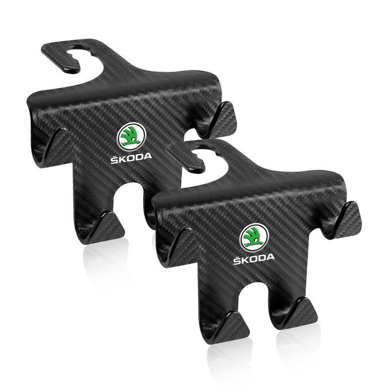 1/2PCS Car Seat Headrest Hook Auto Back Seat Organizer Accessories for Skoda Octavia 2 3 Fabia Kamiq Kapoq Kodiaq A5 A7 Rapid SCALA Superb