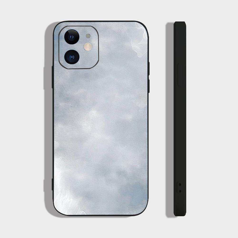Трехцветный чехол для телефона сине-серо-белый для IPhone 17 Air 16 15 14 13 Pro Max 11 12 Черный силиконовый чехол