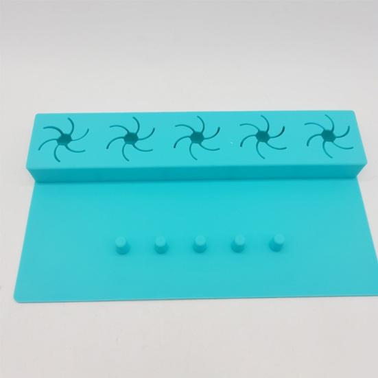 Silicone Nail Polish Holder Stand Anti-Spill Organizer 5 Slot 2 In 1 Nails Art Accessories Manicure Hand Rest Work Station for Manicure Pedicure