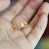 Exquisite Contemporary Geometric Copper Ring For Women Adjustable Open Design 2024