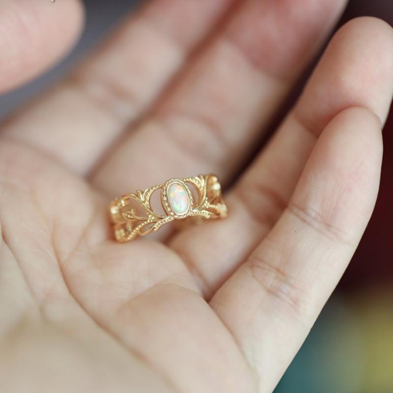 Exquisite Contemporary Geometric Copper Ring For Women Adjustable Open Design 2024