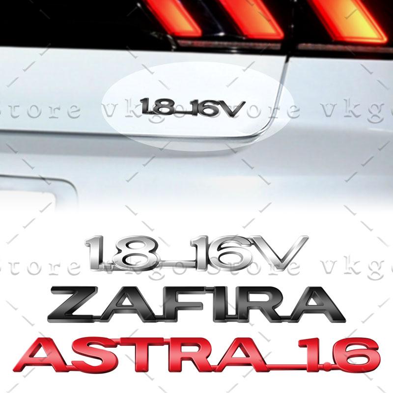 3D Chrome Metal 1.8-16V Letters Rear Trunk Fender Emblem Sticker For Vauxhall Astra 1.6 Opel Zafira Optima Corsa Accessories