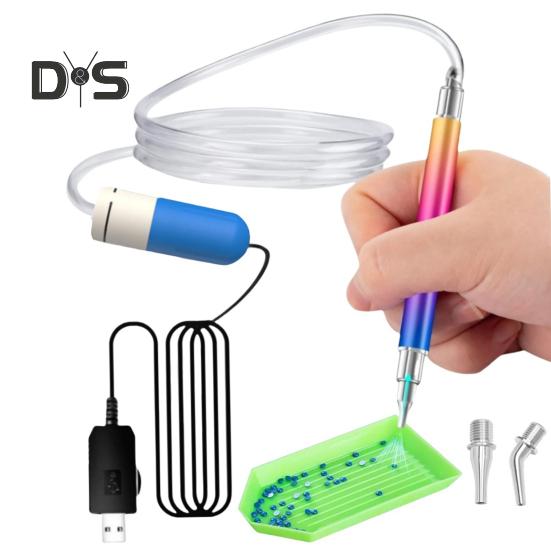 Алмазная художественная ручка без воска, электрическая алмазная художественная ручка, работающая от USB, вакуумная ручка для размещения алмазов для самостоятельного создания алмазных художественных изделий