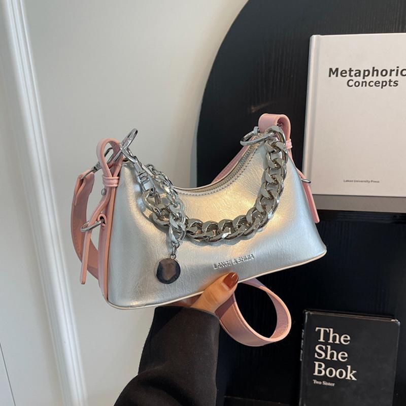 Высококачественная ручная маленькая сумка с цепочкой для женщин, новинка 2023 года, текстурированная нишевая сумка на одно плечо, модная маленькая сумка через плечо