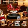 Holiday Home Office Decor Floating Santa Sleigh, Magnetic Levitation Flying Sleigh Ornament, Christmas Desk Ornament Display for Home, Office, Shelf &