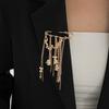 Retro Sweet Imitation Pearl Metal Chain Tassel Pendant Pin Pants Foot Chain Creative Girl Fashion Sweet Fashion Jewelry