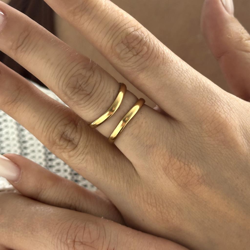 316L Stainless Steel Ocean Starfish Open Ring for Women Fashion Star Flower Irregular Geometric Ring Adjustable Finger Jewelry