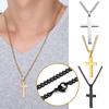 Stainless Steel Cross Pendant Chain Necklace For Men Women Jewelry Gift