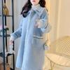 Plush Jacket Female Autumn and Winter Comfortable Soft Solid Color Medium-length Jacket Thickened Casual Versatile Jacket