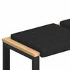 Maison Exclusive - Coussin de banc 2 pc Microfibre Noir Profondeur 35 cm